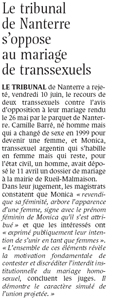 Article sur l'affaire Monica et Camille